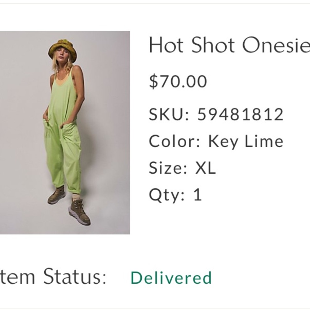 FREE PEOPLE Hot Shot Onesie, XL, Key Lime